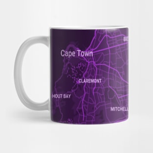 Cape town purple map Mug